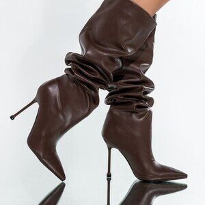 AZALEA WANG MIST VALLEY HAZE STILETTO BOOT IN BROWN